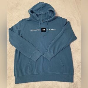 🔥The North Face Hoodie Sweatshirt Never Stop Exploring Mens L Blue